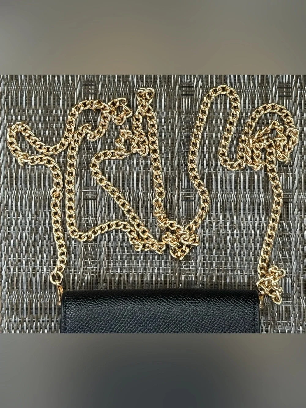 Coach Mini Wallet On A Chain Black Brand New!